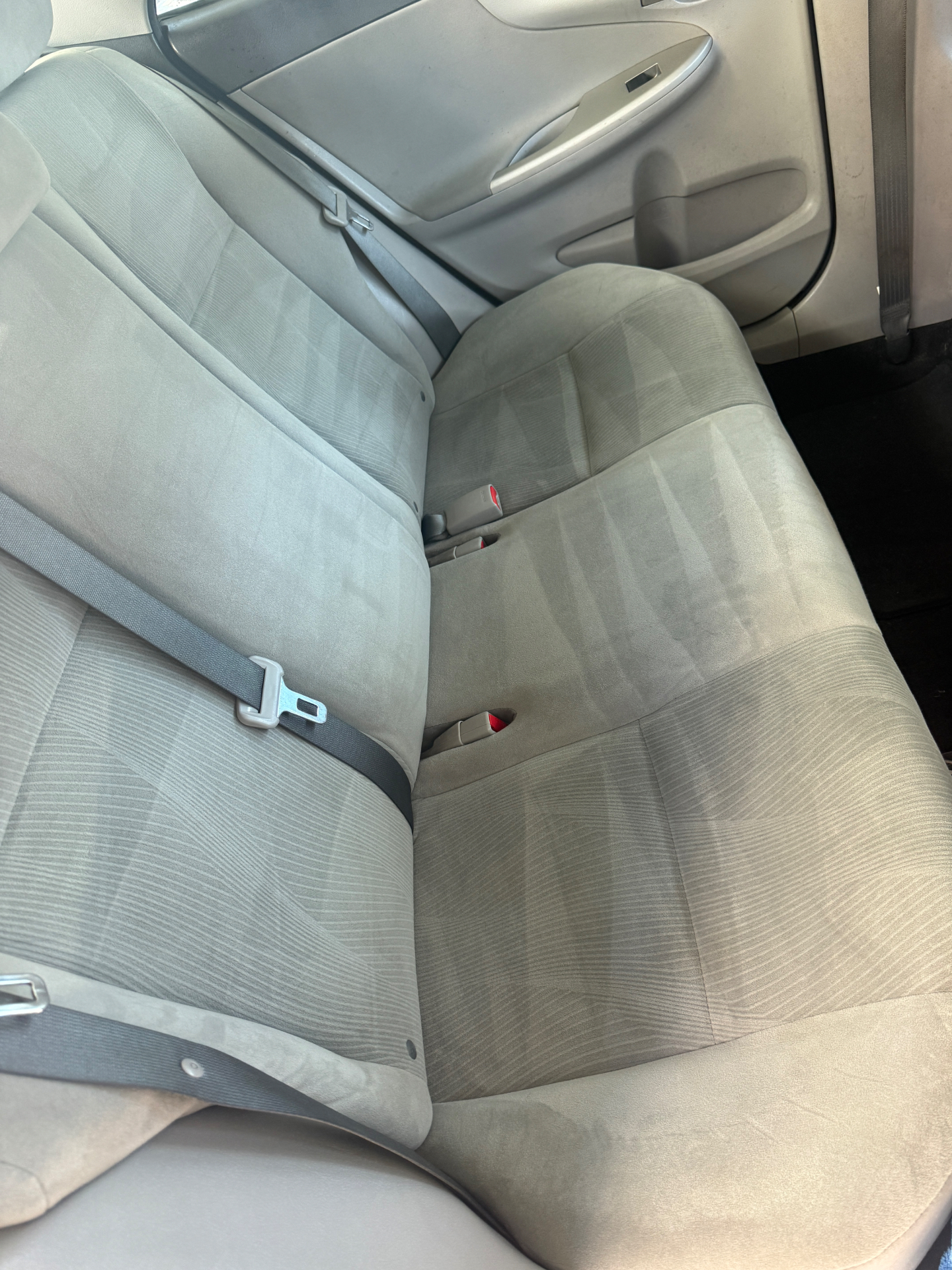 Vehicle interior before and after pet hair and debris removal — after