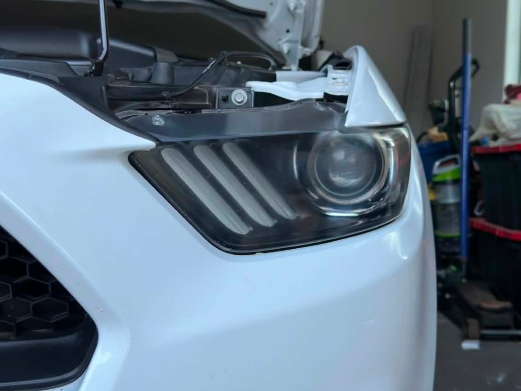 Vehicle headlight before and after restoration — after